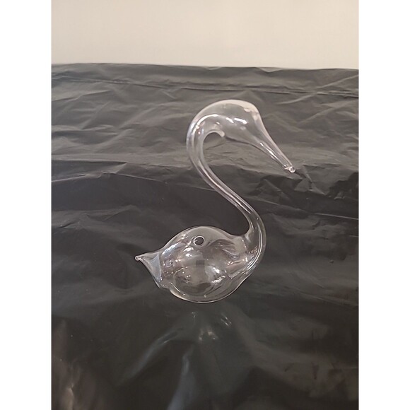 Vintage Decor Hand Blown Swan Design Clear Glass Bud Vase Test Tube Style lot - Picture 1 of 7